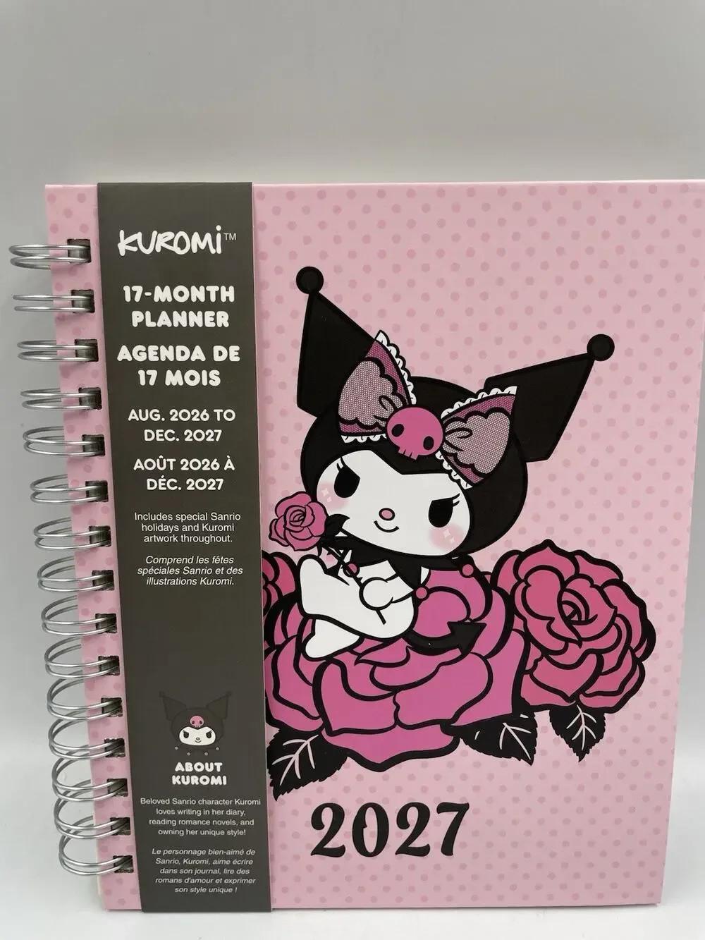 Hello Kitty Sanrio Kuromi 17 Month Planner/Calendar August 2026 – Dec 2027